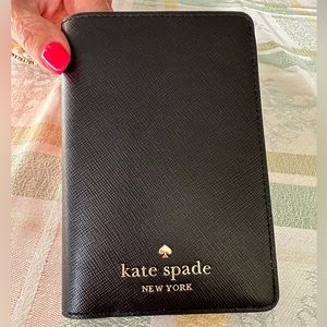 Kate Spade Black Passport Holder Staci NWT